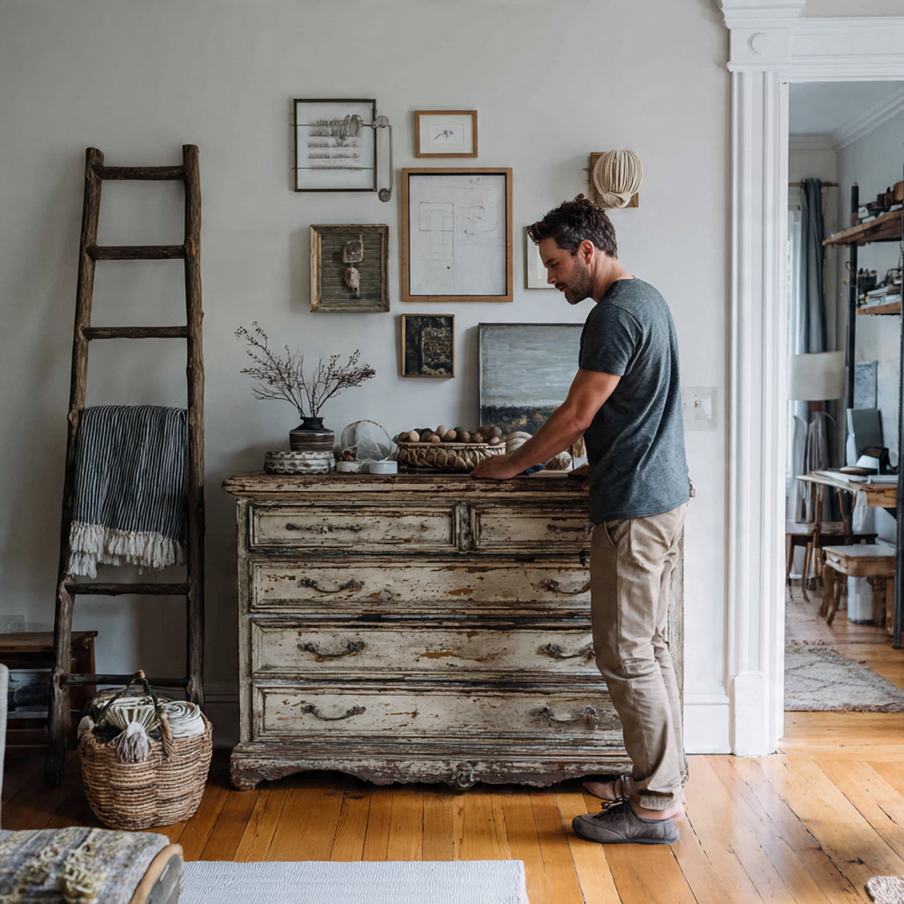 25 Room Decor Ideas for a Stylish, Cozy & Modern Home 10 a stylish living area with repurposed vintage