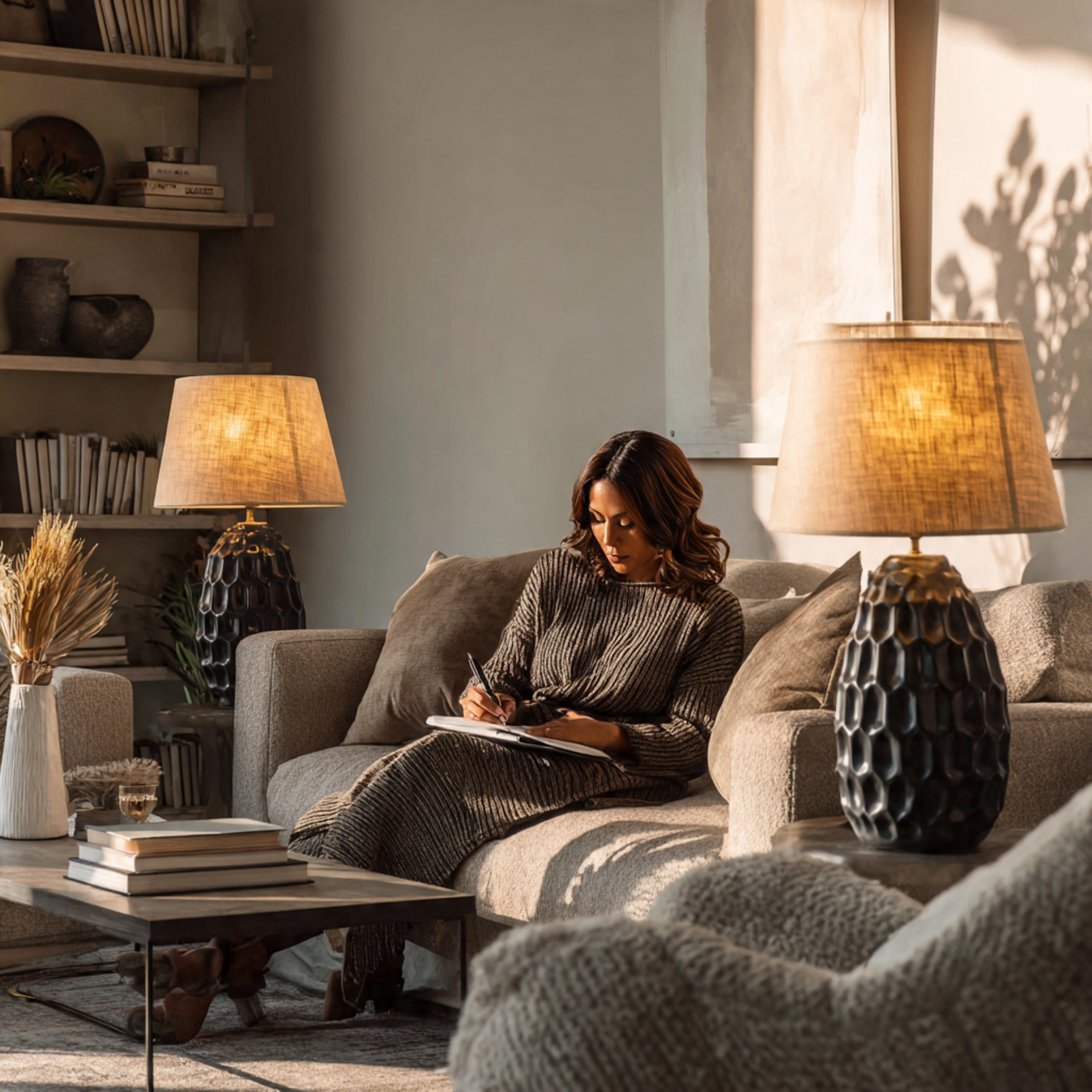 25 Living Room Lighting Ideas to Brighten and Transform Your Home 15 a stylish living room with decorative table