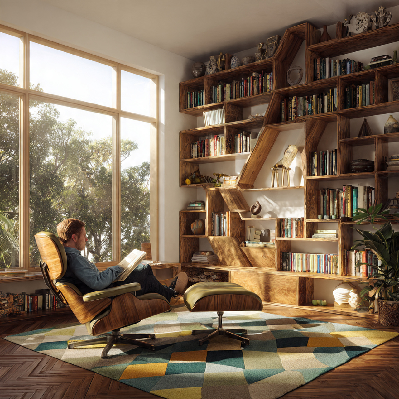 25 Inspiring Reading Room Ideas to Transform Your Space 6 a stylish mid century modern reading room walnut