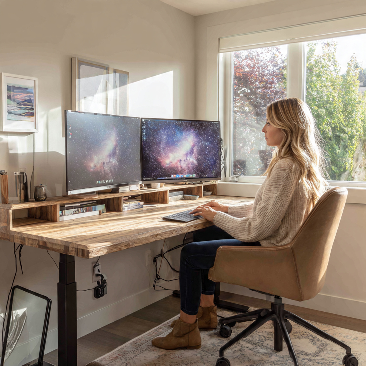25 Home Office Ideas to Boost Productivity & Style Today 19 a tidy home office with hidden wires 1