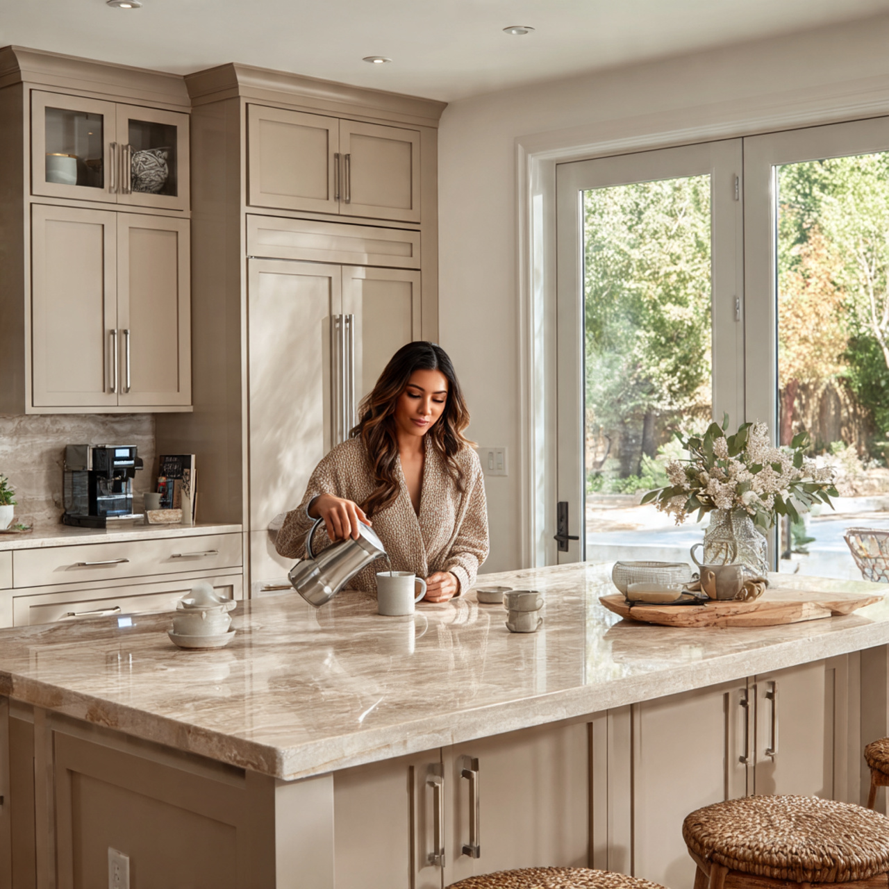 25 Dream Kitchen Cabinets Ideas to Transform Your Space 20 a warm and sophisticated kitchen showcasing greige toned