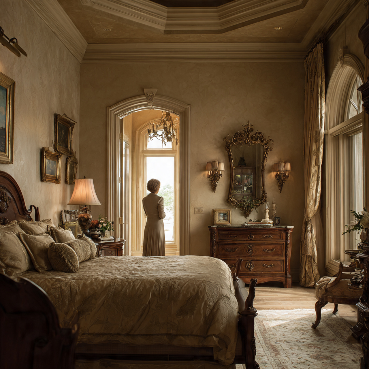 25 Beige Bedroom Ideas for a Calm, Luxurious & Stylish Retreat 5 an elegant victorian style bedroom with cream crown