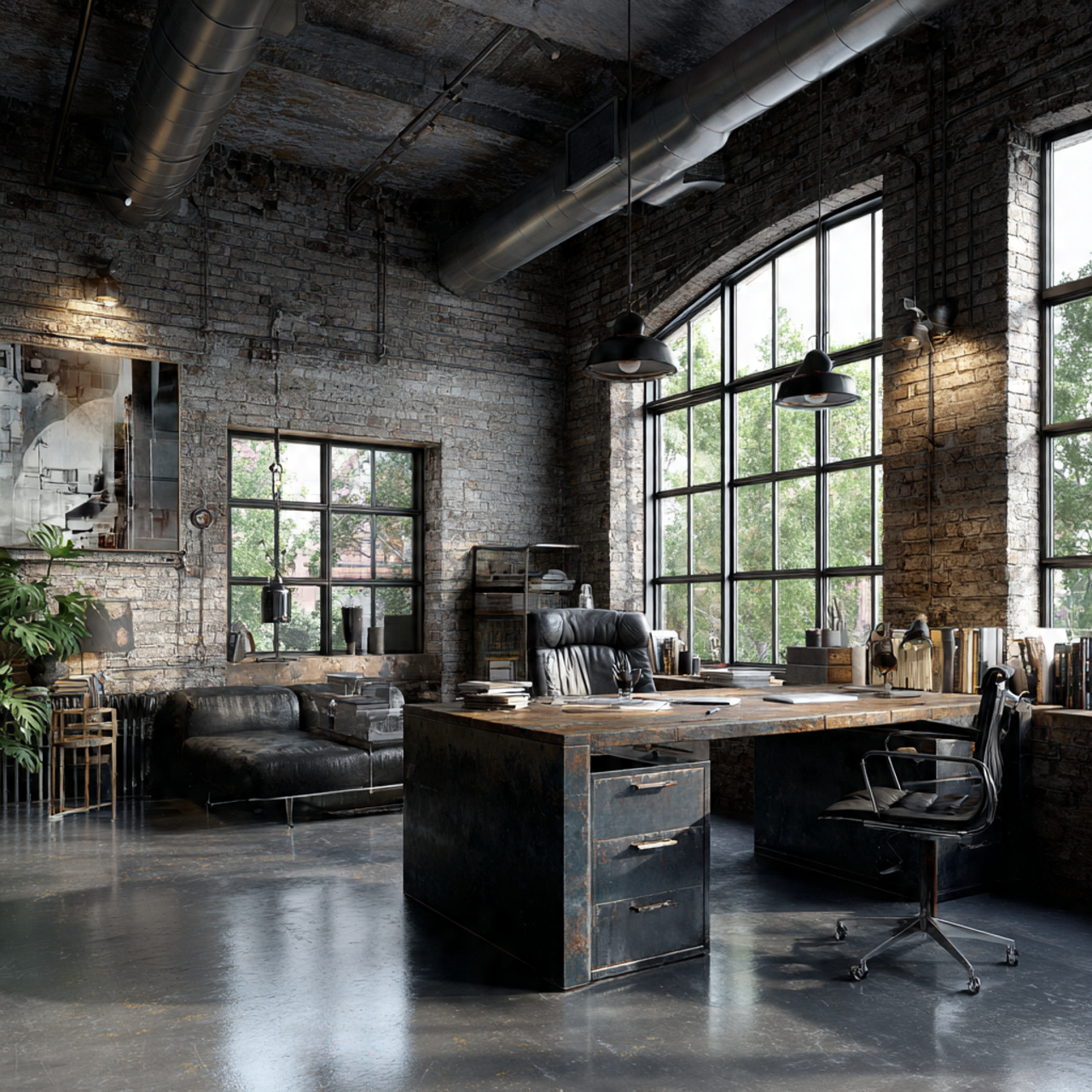 25 Home Office Inspiration Ideas for a Stylish, Productive Workspace 14 an urban home office inspiration loft workspace