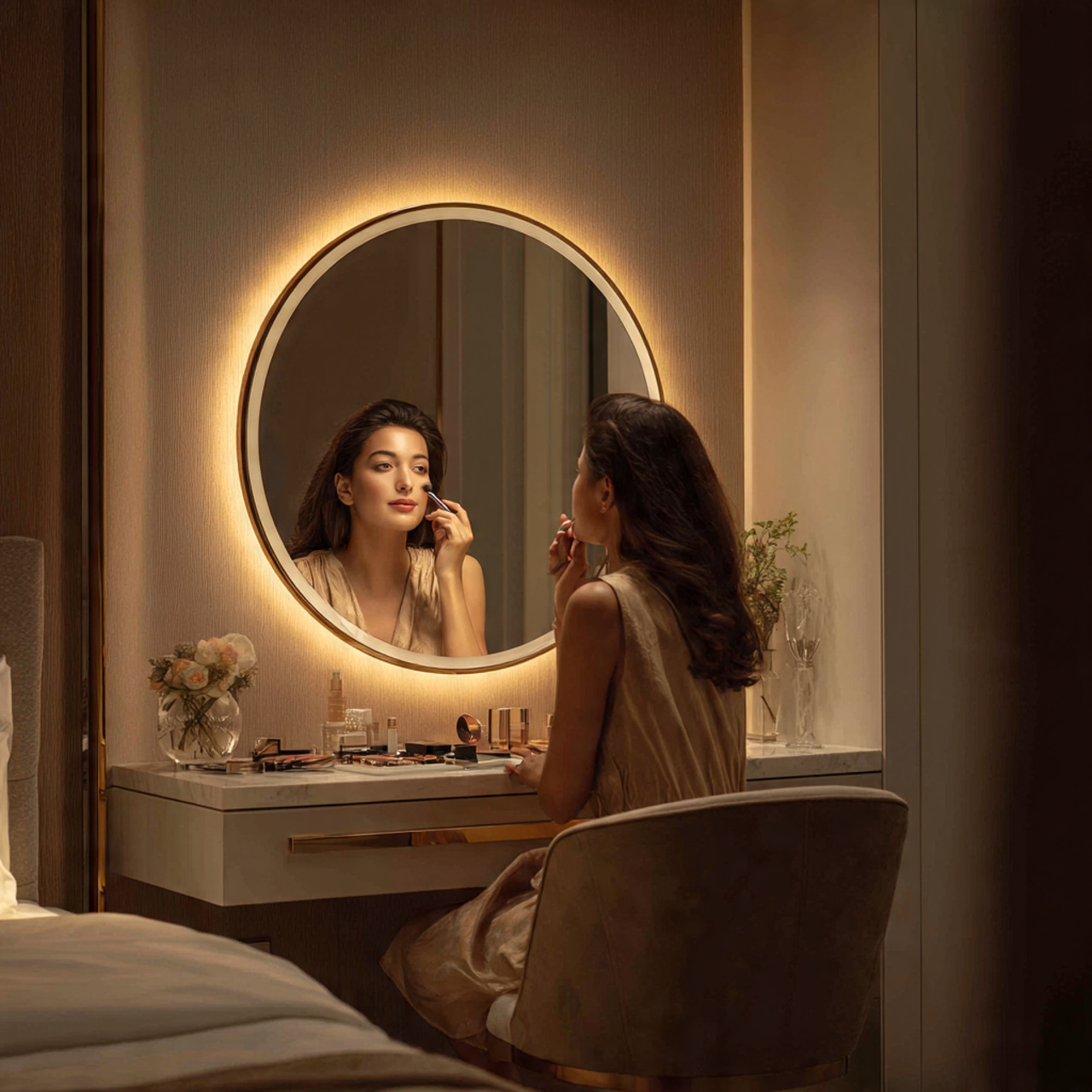 25 Bedroom Lighting Ideas That Instantly Elevate Style & Co 14 bedroom lighting ideas featuring vanity mirror backlighting