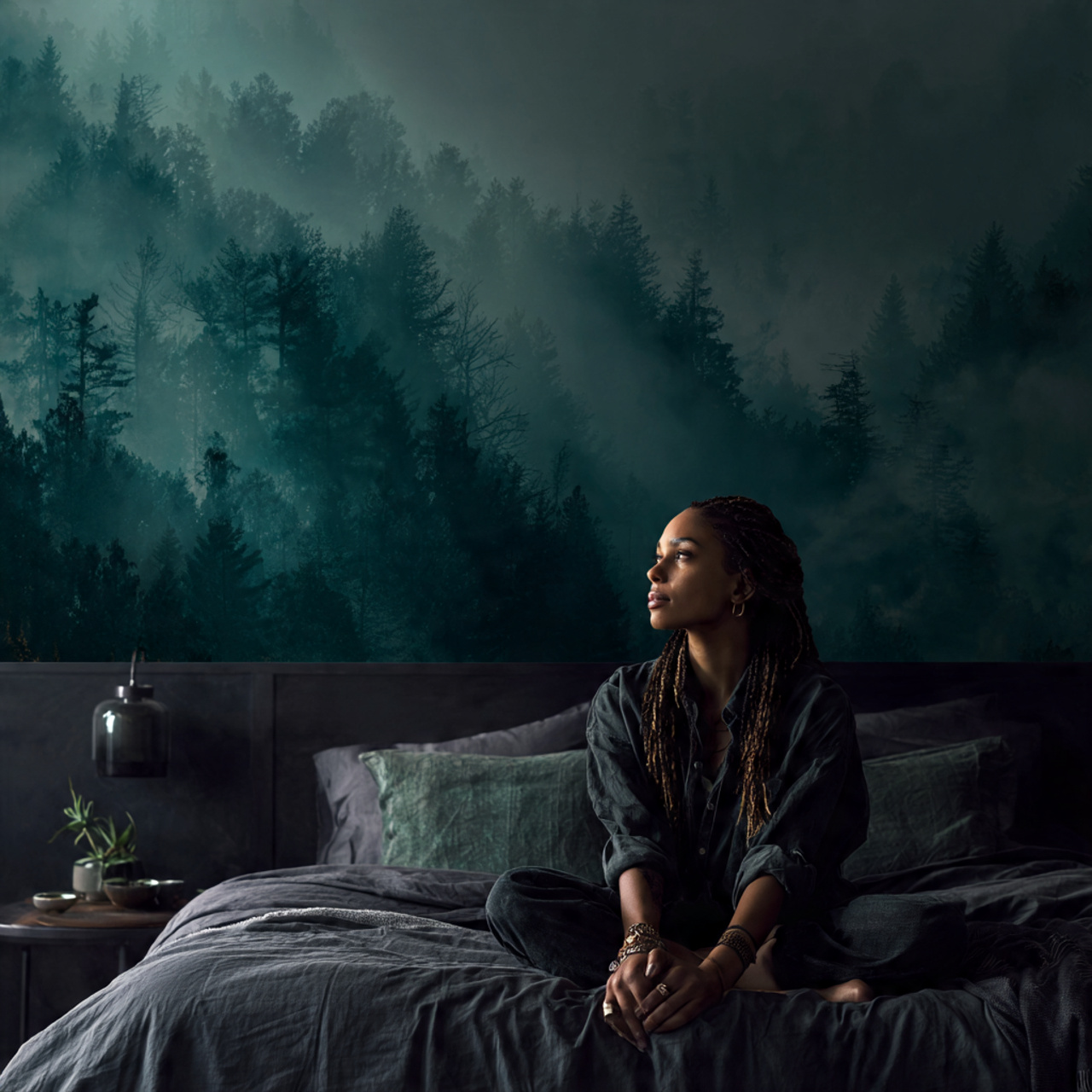 25 Bedroom Wallpaper Ideas That Instantly Transform Your Space 18 bedroom wallpaper ideas featuring deep emerald forest