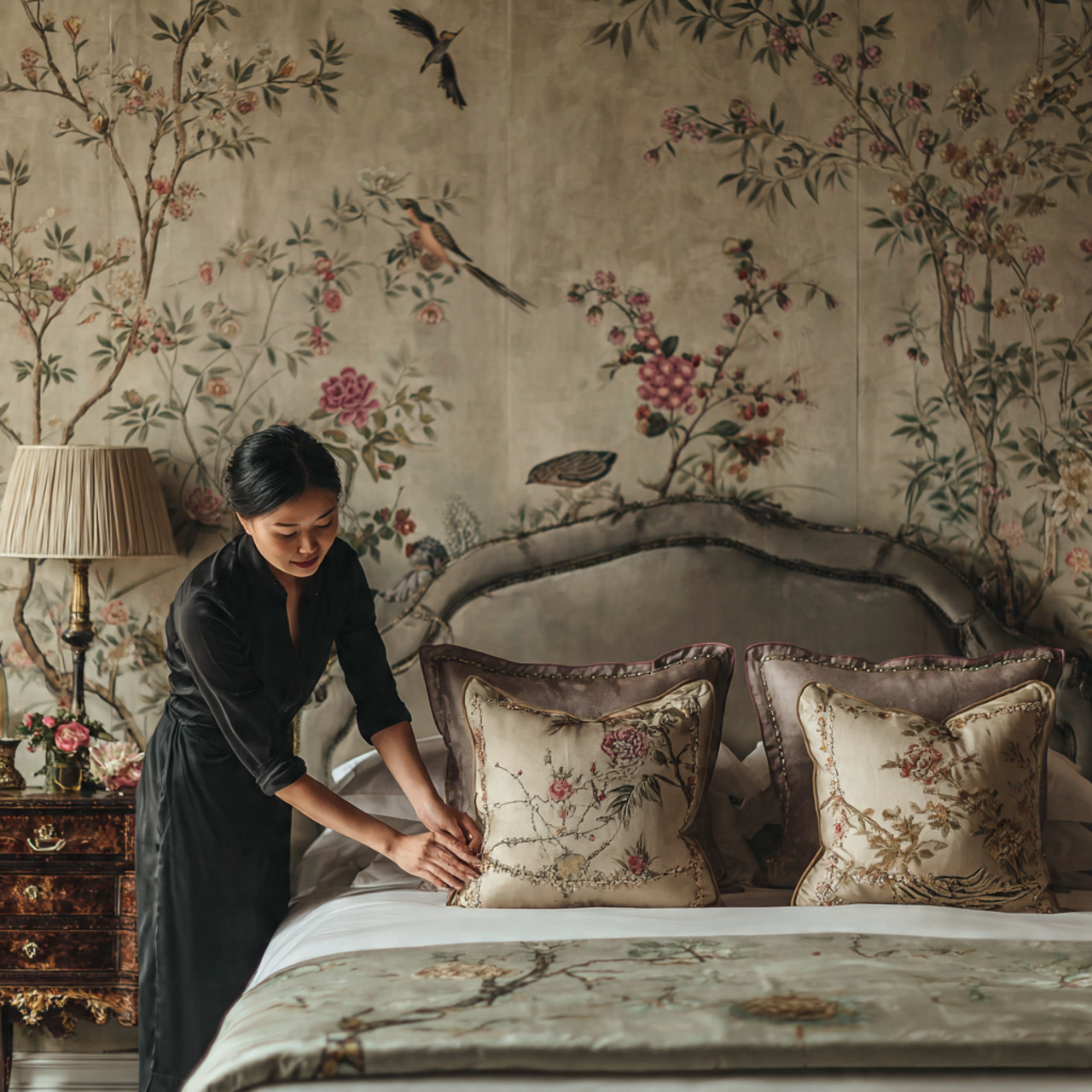 25 Bedroom Wallpaper Ideas That Instantly Transform Your Space 14 bedroom wallpaper ideas featuring elegant chinoiserie illustrations