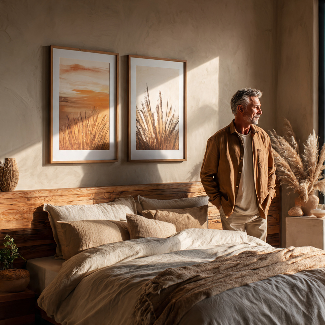 25 Beige Bedroom Ideas for a Calm, Luxurious & Stylish Retreat 2 beige bedroom ideas featuring a warm sand