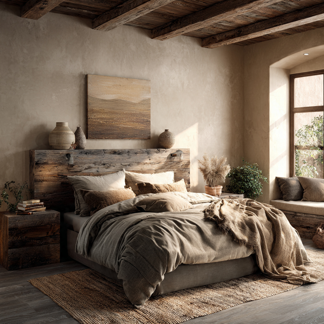 25 Beige Bedroom Ideas for a Calm, Luxurious & Stylish Retreat 6 beige bedroom ideas showcased in a rustic