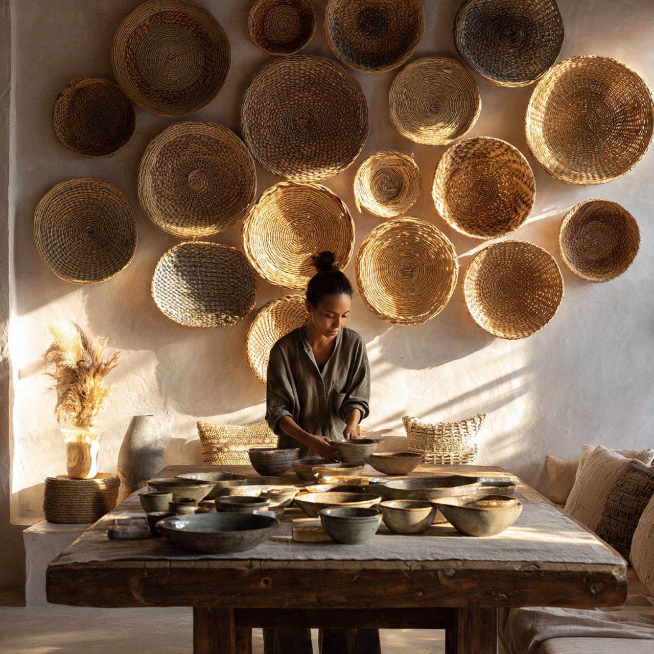 25 Creative Dining Room Wall Decor Ideas to Elevate Your Home 12 bohemian style dining room featuring a wall arrangement