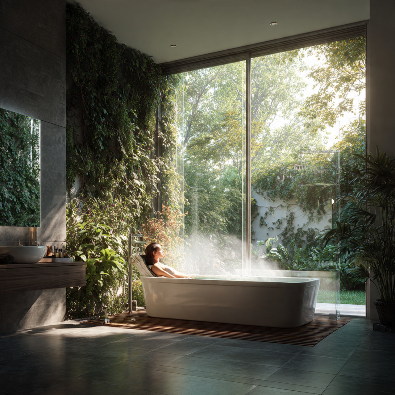 25 Top Bathtub Ideas for Luxury and Modern Comfort 9 bright bathroom with a bathtub placed beside