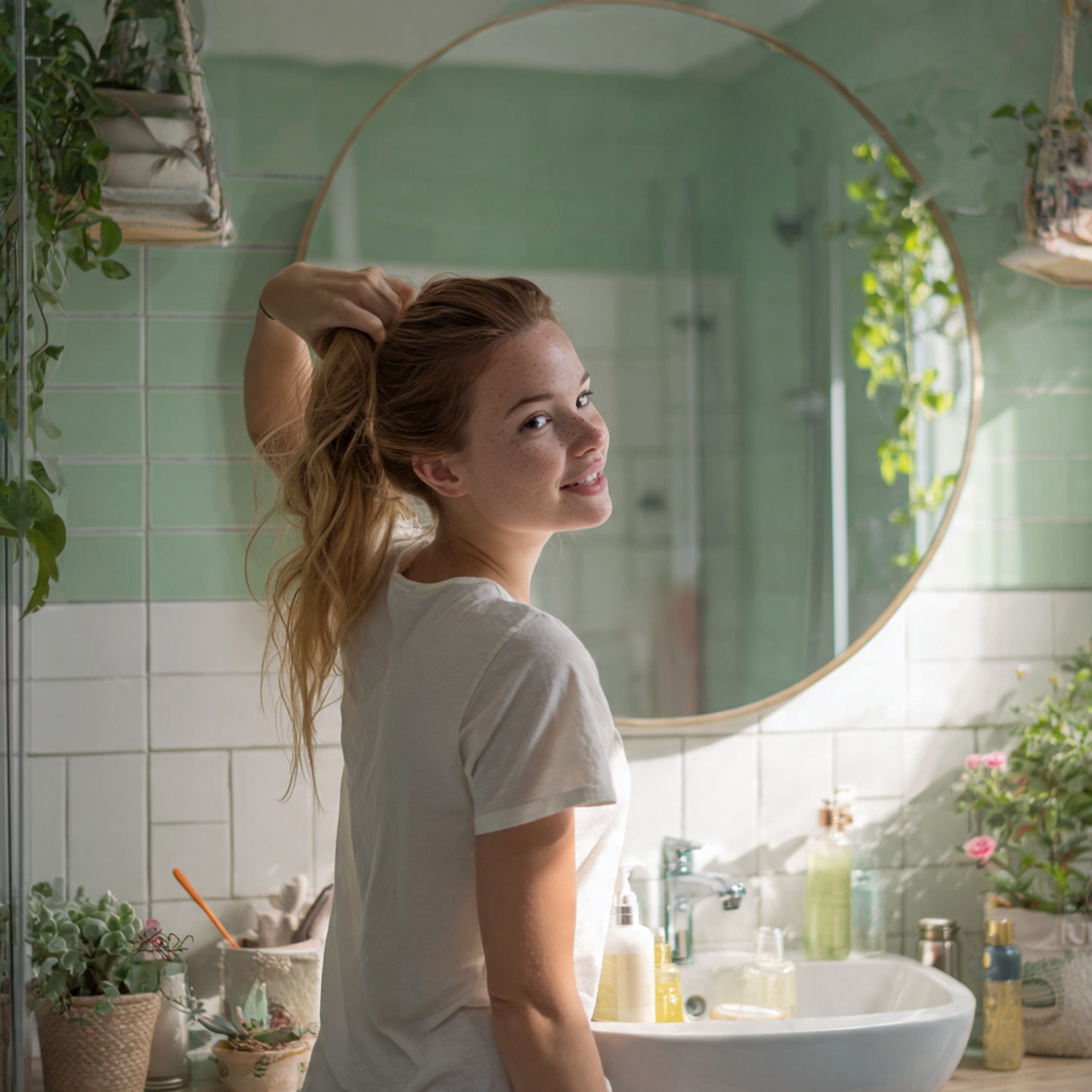 25 Green Bathroom Ideas: Elegant, Modern & Nature-Inspired Designs 4 bright bathroom with a refreshing mint green