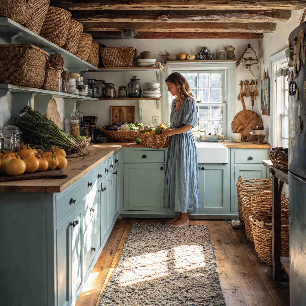 25 Best Country Kitchen Design Ideas to Transform Your Space 8 bright country kitchen featuring open shelves with
