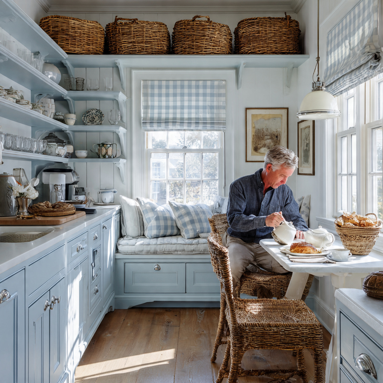 25 Best Country Kitchen Design Ideas to Transform Your Space 15 bright country kitchen with gingham patterned fabric