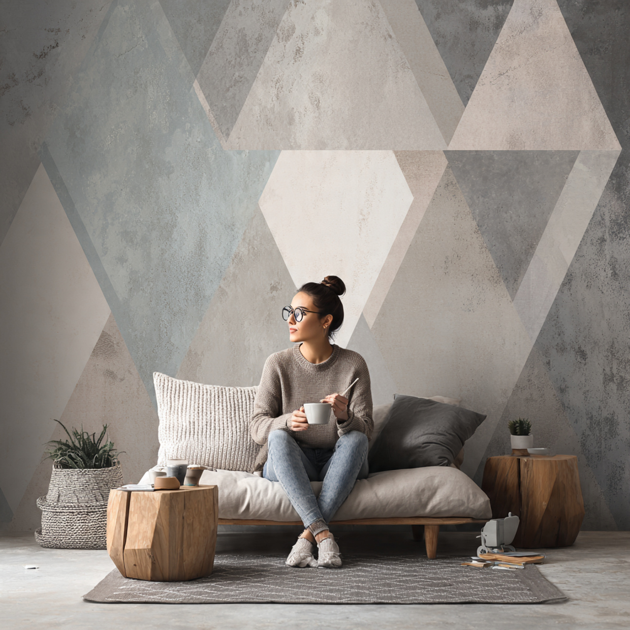 25 Living Room Wall Decor Ideas for a Stylish Home 18 bright living room featuring a large geometric
