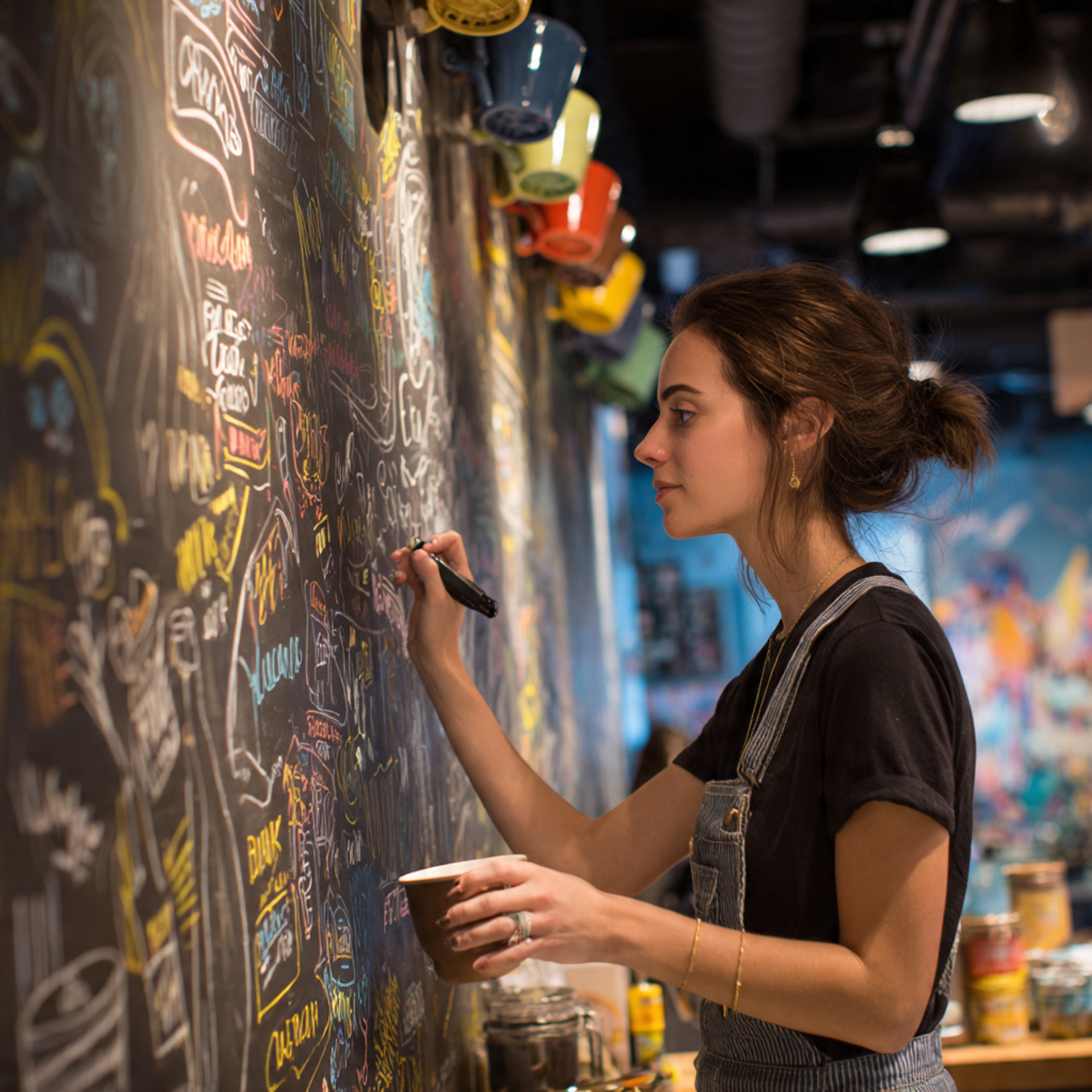 25 Coffee Bar Ideas: Stylish & Creative Home Coffee Station Inspiration 18 chalkboard wall interactive coffee bar ideas with