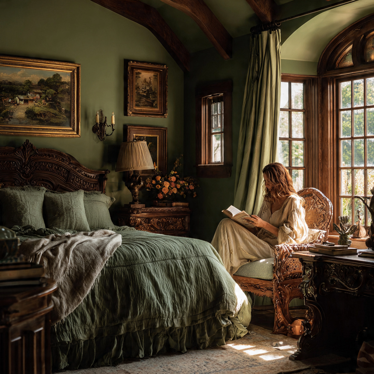 25 Sage Green Bedroom Ideas: Calm, Stylish & Inspiring Designs 16 charming bedroom with sage green walls paired