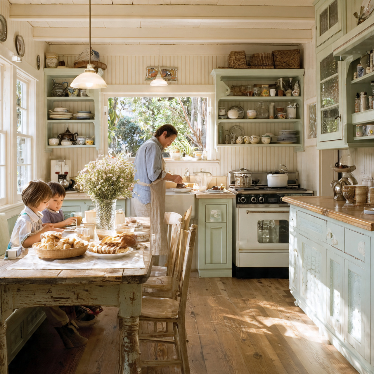 25 Stunning Kitchen Cabinets Ideas for Modern & Stylish Homes 18 charming kitchen showcasing beadboard panel classic kitchen