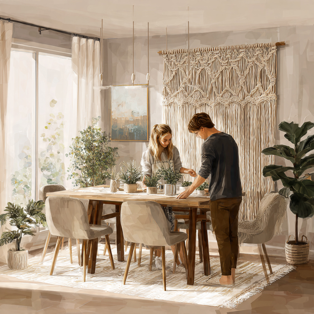 25 Creative Dining Room Wall Decor Ideas to Elevate Your Home 15 contemporary dining room featuring a large modern