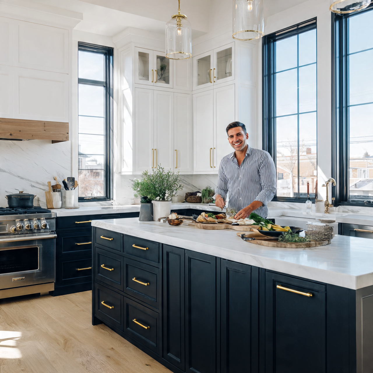 25 Stunning Kitchen Cabinets Ideas for Modern & Stylish Homes 8 contemporary kitchen showcasing two tone color contrast