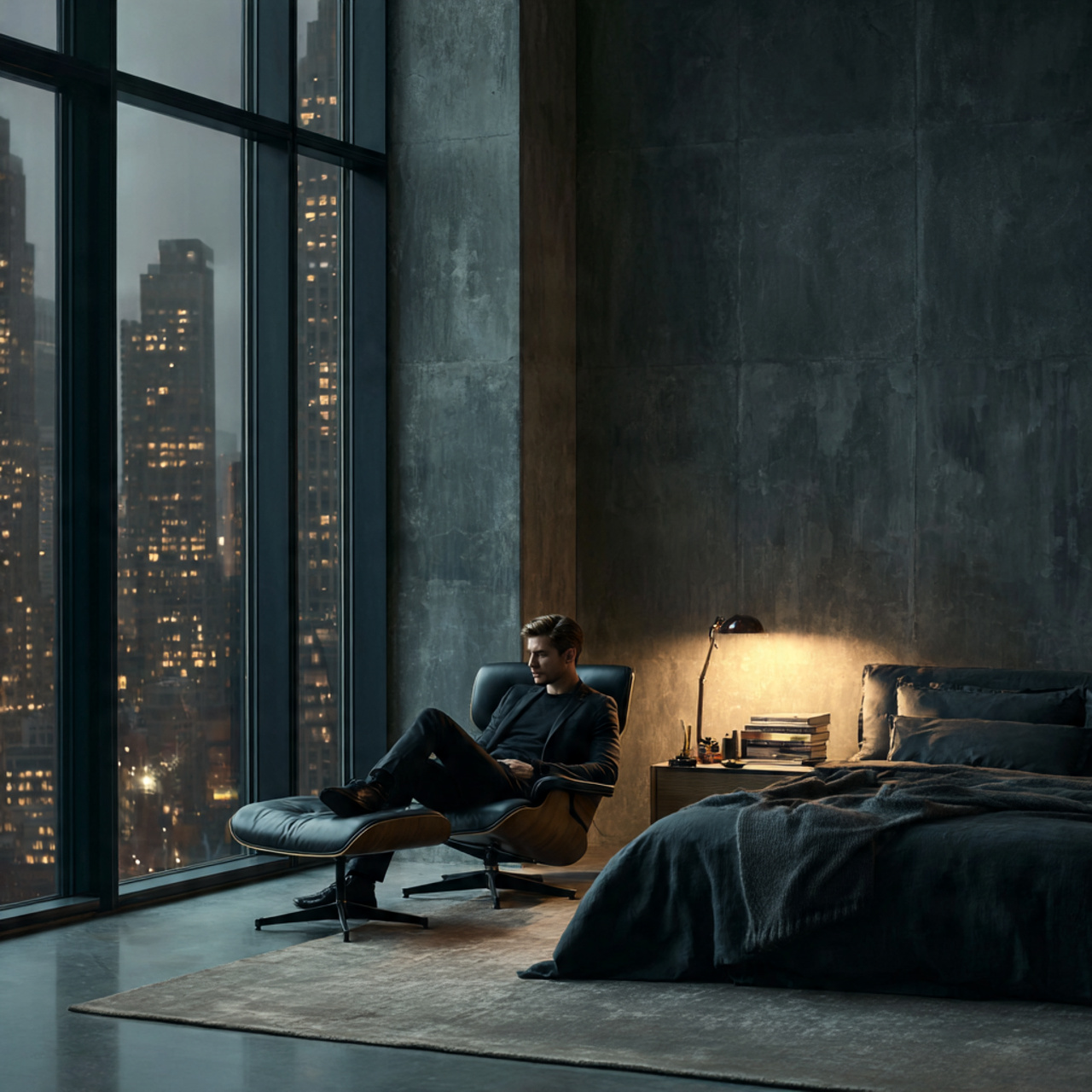 25 Bedroom Colour Ideas: Stunning Palettes for a Calm & Stylish Space 5 cool slate grey walls in a sleek