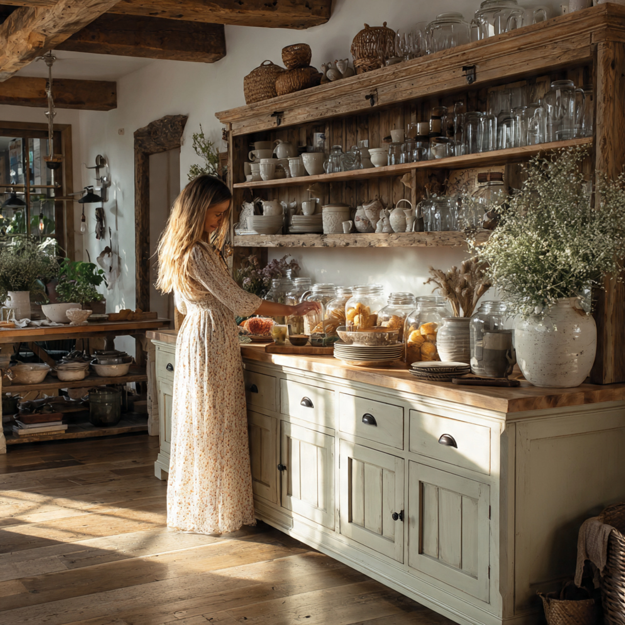 25 Best Country Kitchen Design Ideas to Transform Your Space 24 country kitchen featuring a large rustic wooden