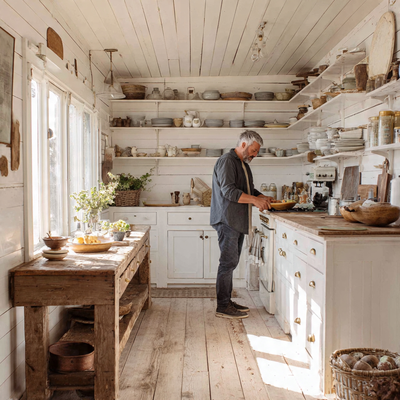 25 Best Country Kitchen Design Ideas to Transform Your Space 9 country kitchen with horizontal white shiplap walls