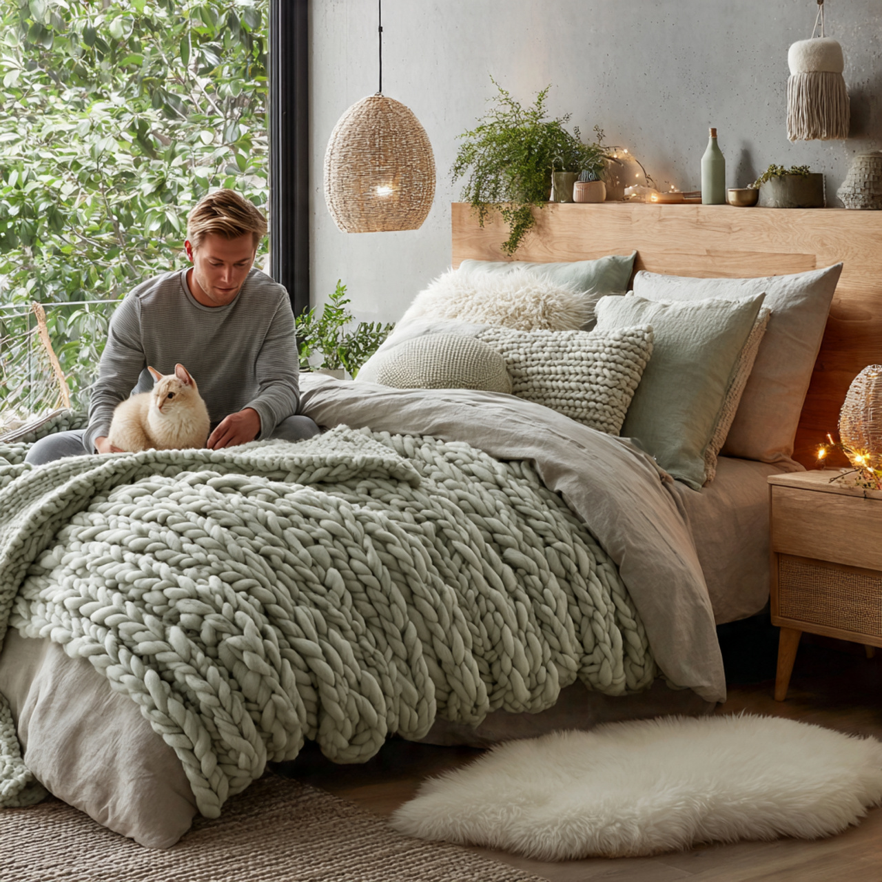 25 Sage Green Bedroom Ideas: Calm, Stylish & Inspiring Designs 14 cozy bedroom in sage green with a