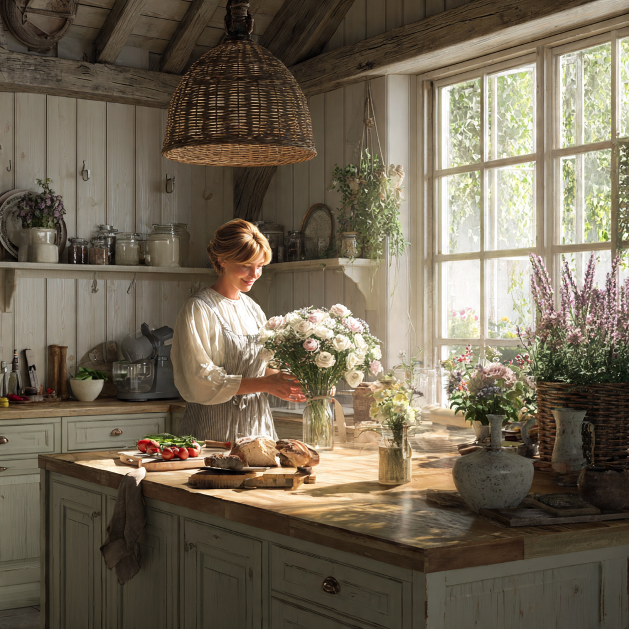 25 Best Country Kitchen Design Ideas to Transform Your Space 11 cozy country kitchen featuring a wainscoting backsplash