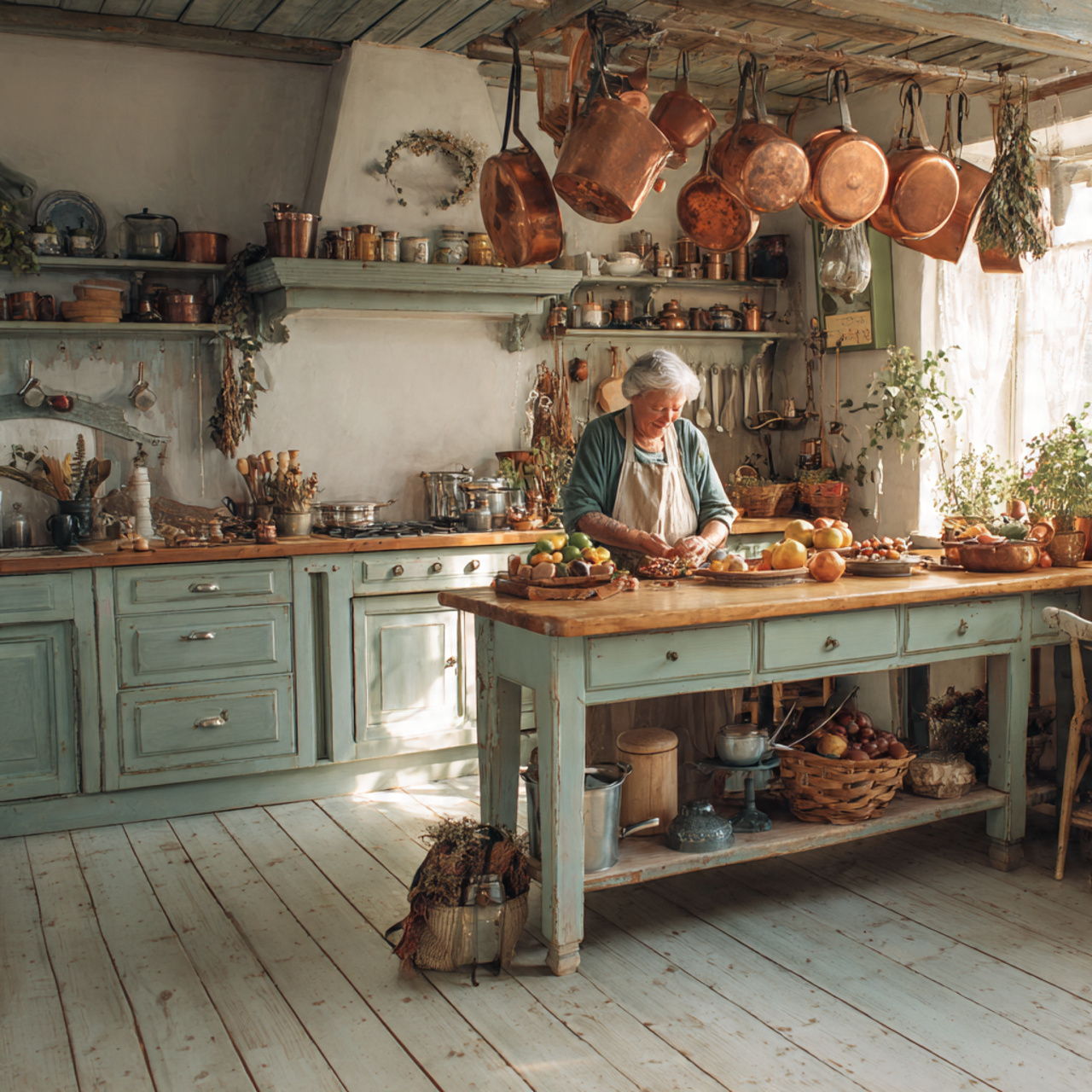 25 Best Country Kitchen Design Ideas to Transform Your Space 3 cozy country kitchen with vintage copper pots