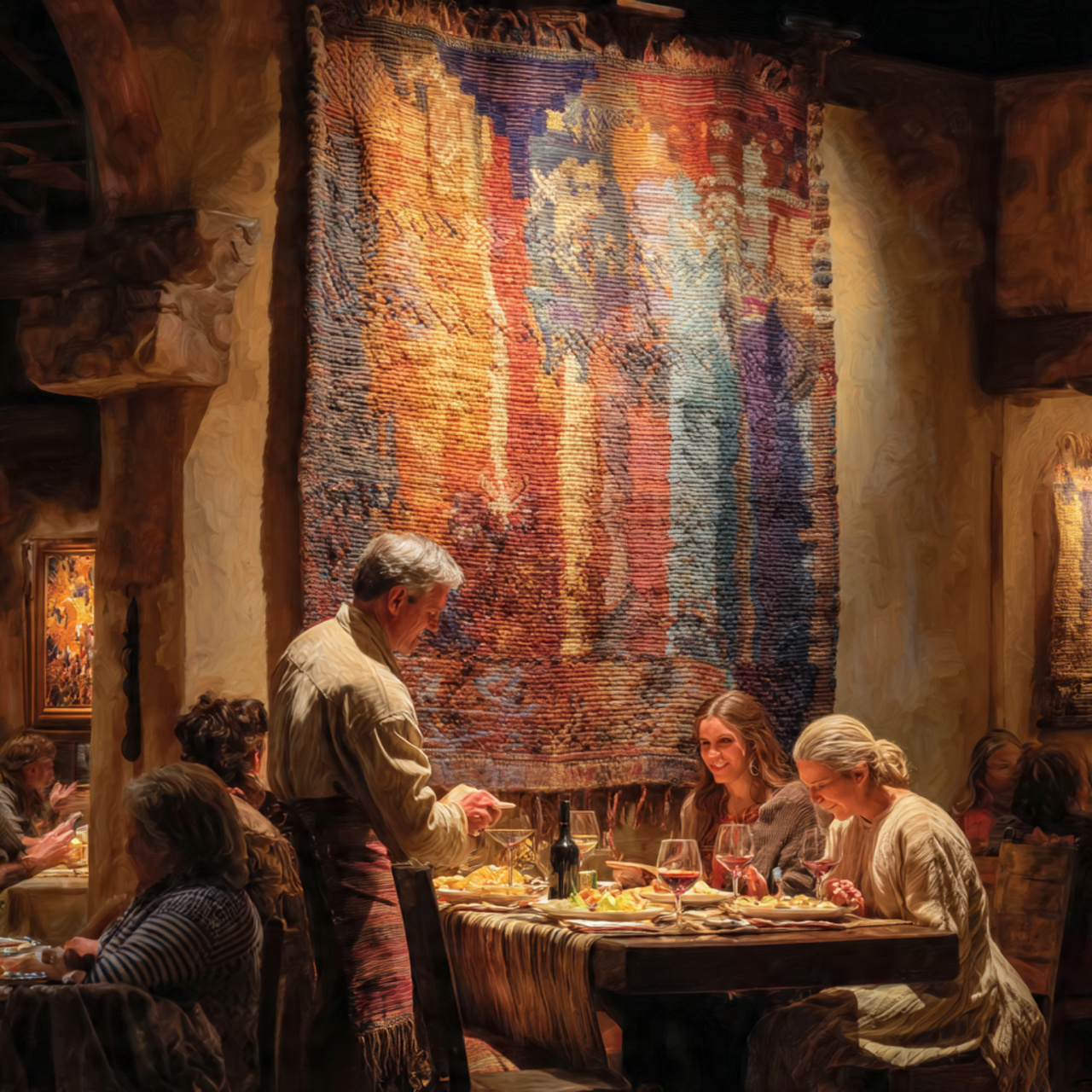 25 Creative Dining Room Wall Decor Ideas to Elevate Your Home 7 cozy dining room featuring a large colorful