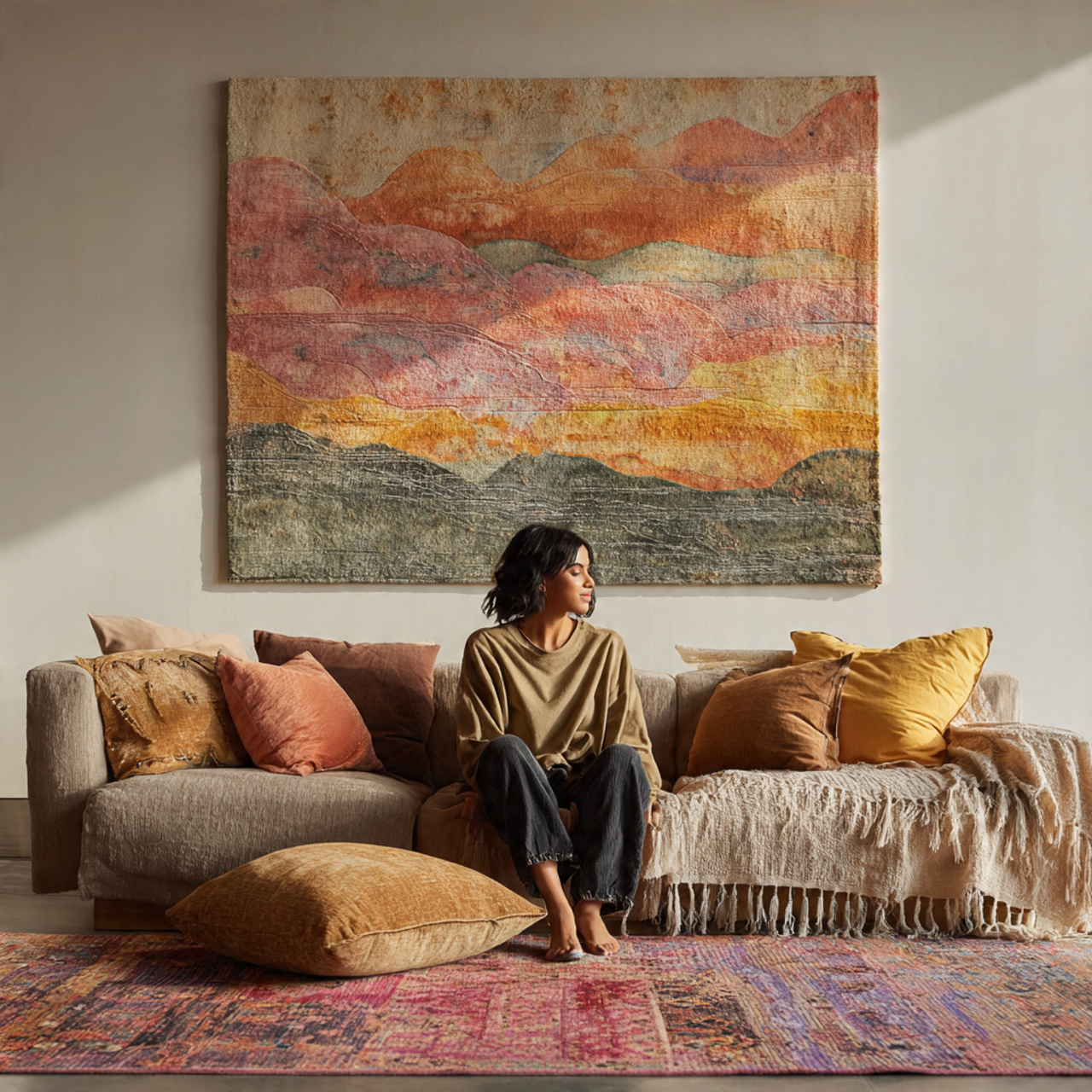 25 Living Room Wall Decor Ideas for a Stylish Home 20 cozy living room with a large framed