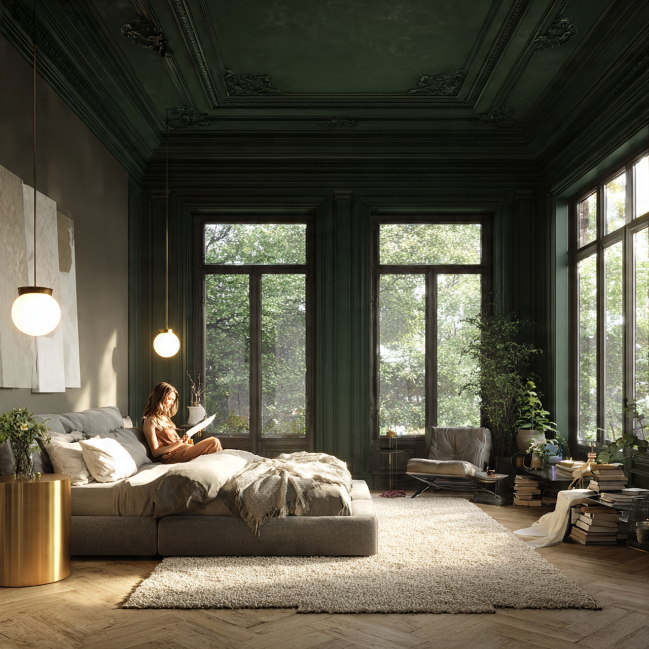 25 Best Dark Green Bedroom Ideas for a Luxe & Relaxing Space 16 elegant bedroom with a dark green painted