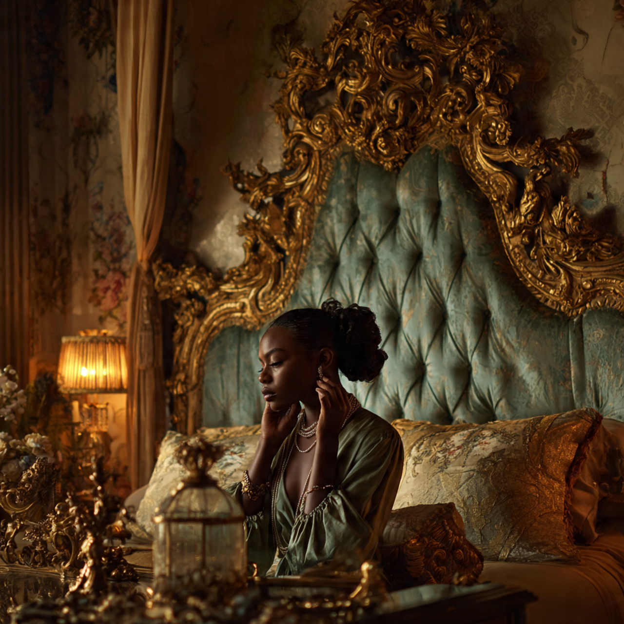 25 Stunning Headboard Ideas to Elevate Your Bedroom Style 10 elegant bedroom with an antique gilded frame