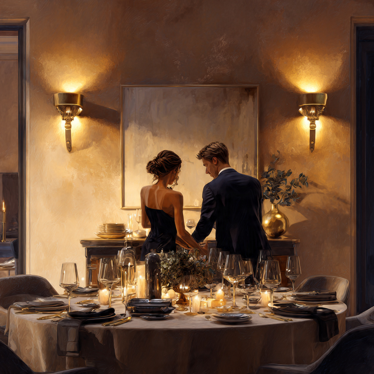 25 Creative Dining Room Wall Decor Ideas to Elevate Your Home 20 elegant dining room featuring brass wall sconces