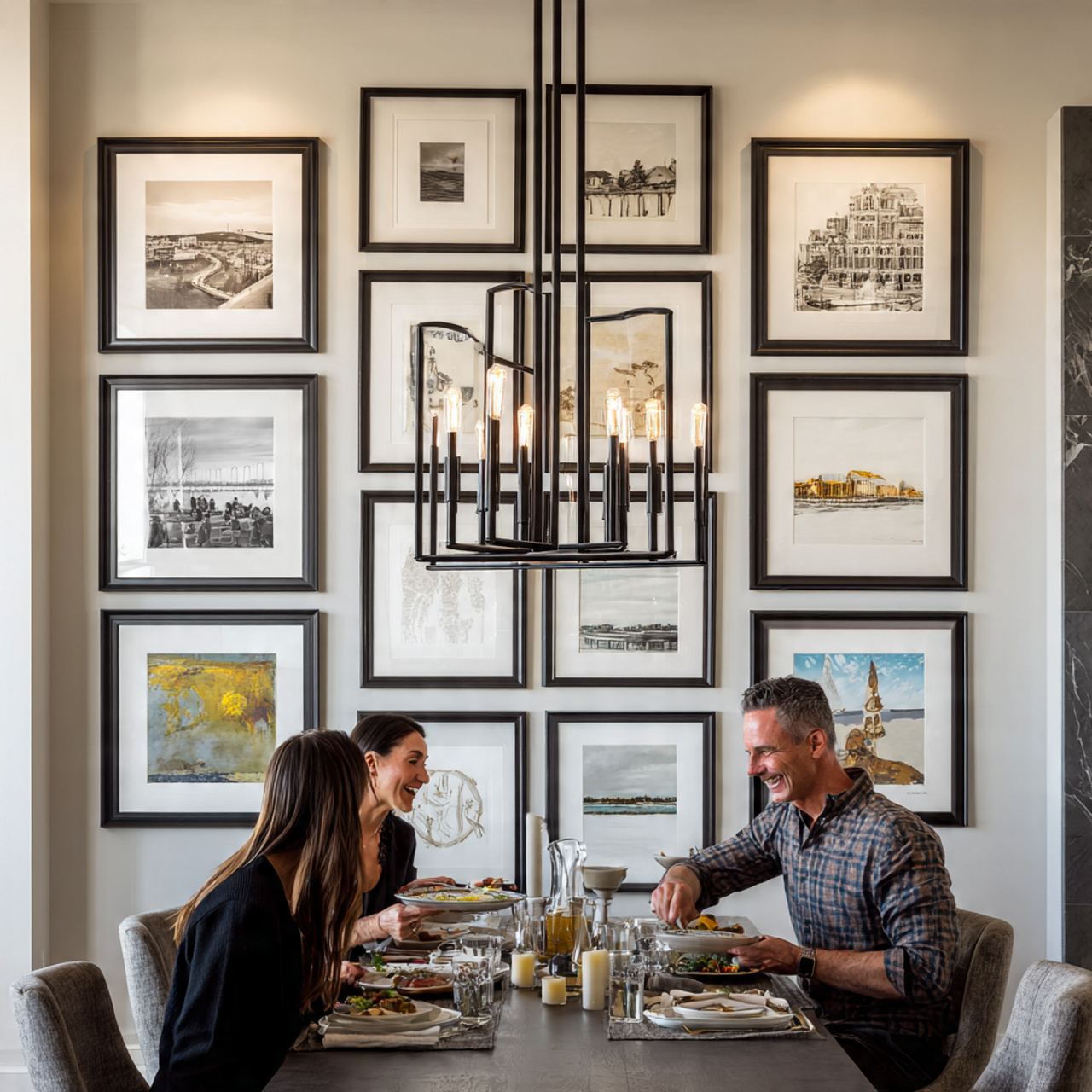 25 Creative Dining Room Wall Decor Ideas to Elevate Your Home 2 elegant dining room with a perfectly symmetrical