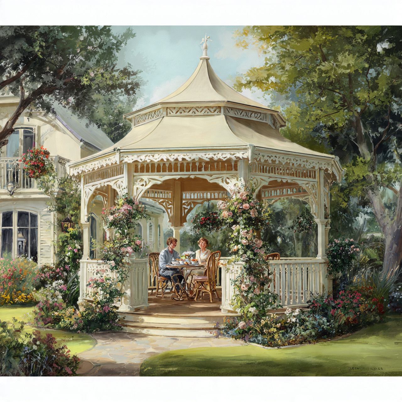 25 Backyard Gazebo Ideas: Stunning Designs to Elevate Your Yard 1 elegant victorian rotunda backyard gazebo with intricate