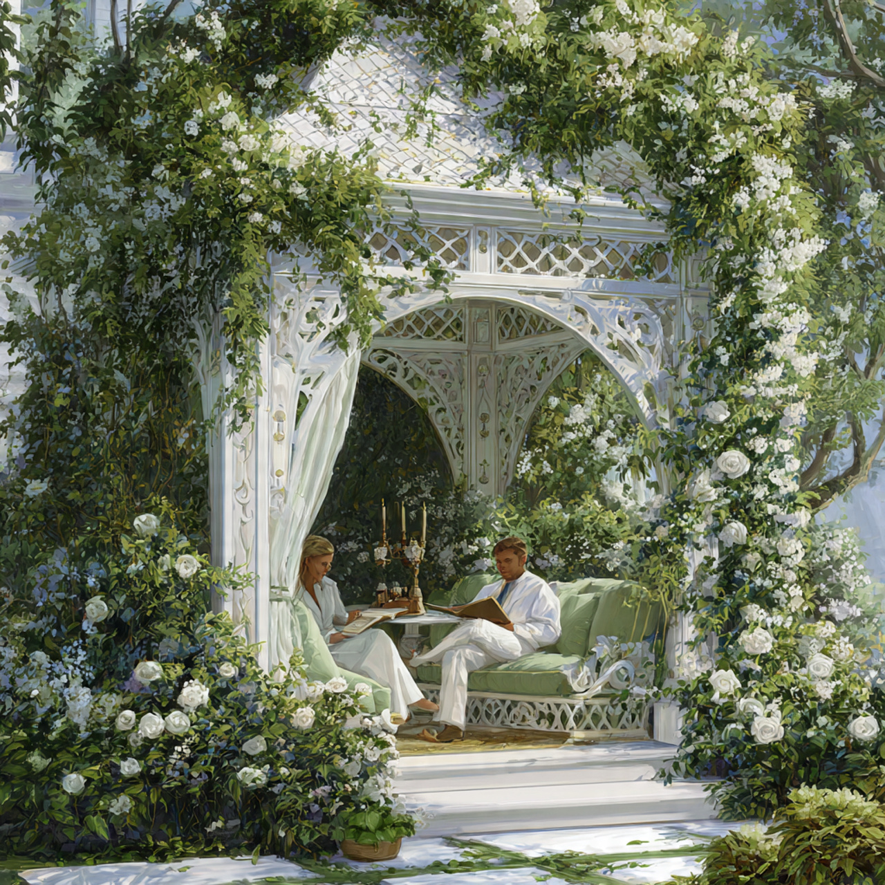 25 Backyard Gazebo Ideas: Stunning Designs to Elevate Your Yard 10 elegant white trellis backyard gazebo surrounded by