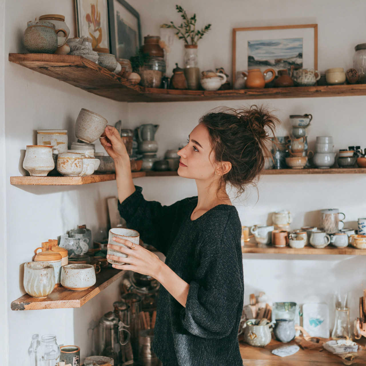 25 Coffee Bar Ideas: Stylish & Creative Home Coffee Station Inspiration 8 floating shelf corner coffee bar ideas in