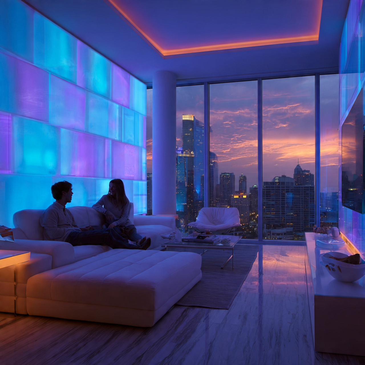 25 Stunning Wall Design Ideas to Transform Your Home 6 futuristic living room featuring integrated led backlit