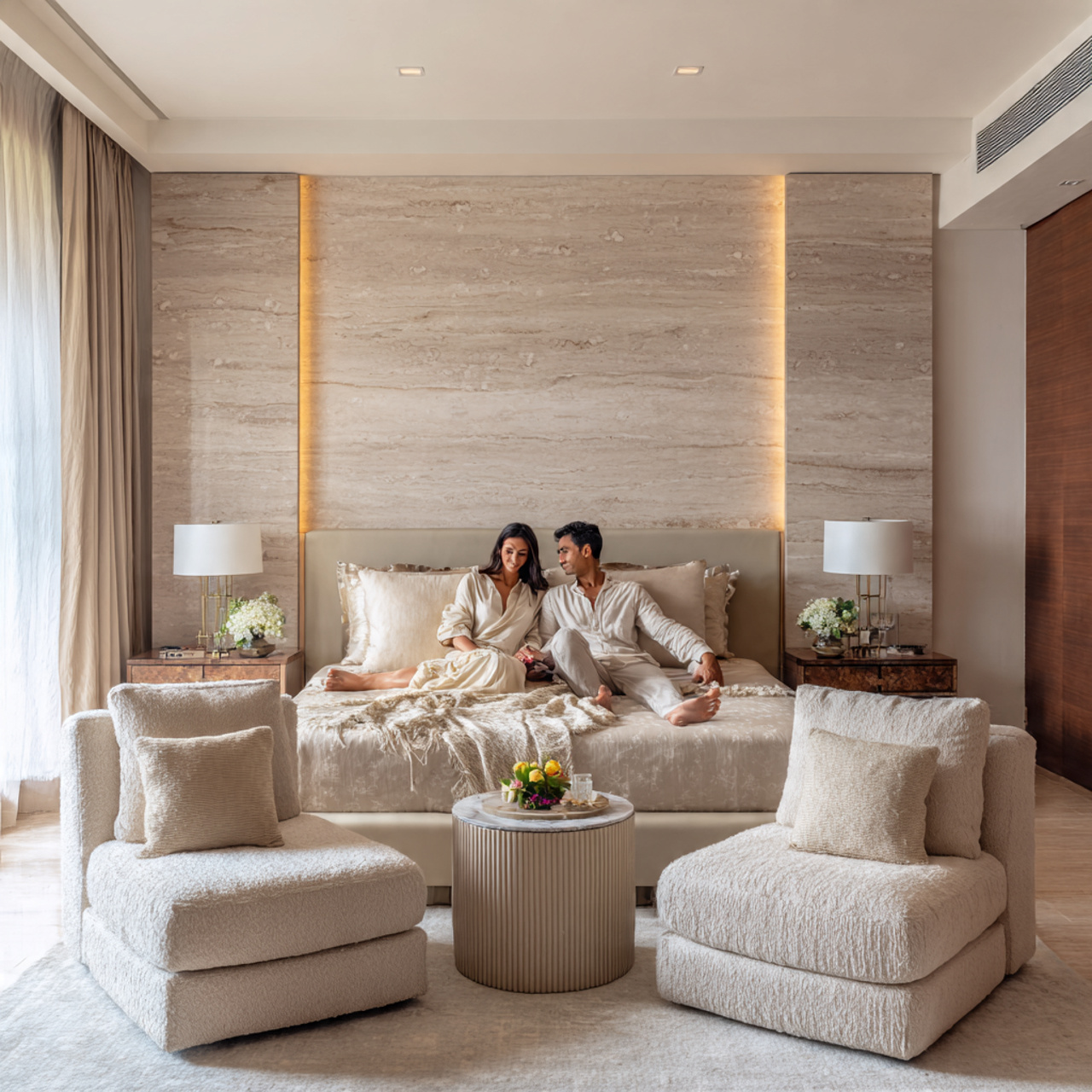 25 Bedroom Layout Ideas for a Stylish, Spacious & Relaxing Retreat 19 grand master bedroom with symmetry based layout large