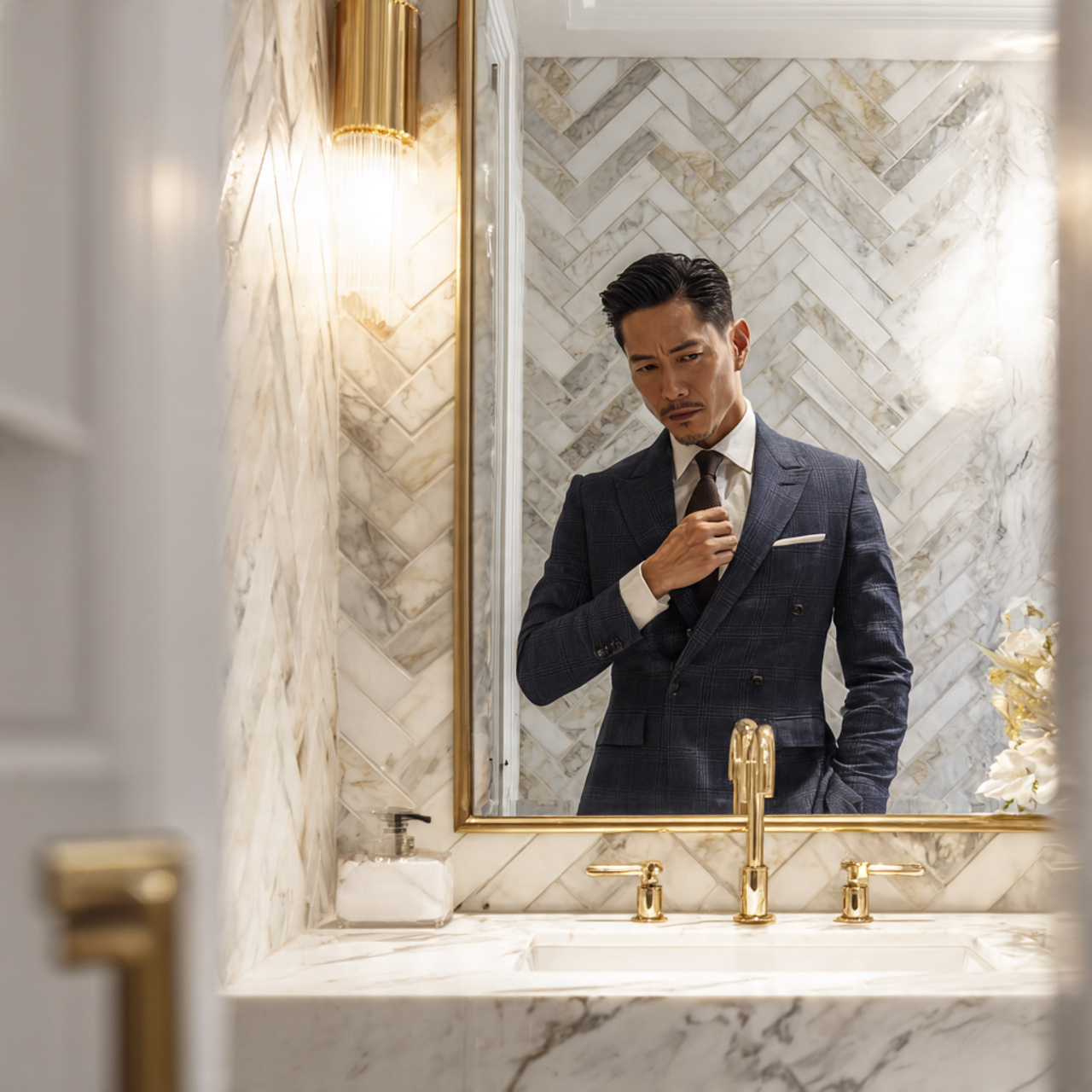 25 Bathroom Ideas for Stunning, Functional & Modern Bathrooms 5 high end bathroom ideas highlighting marble tile patterns