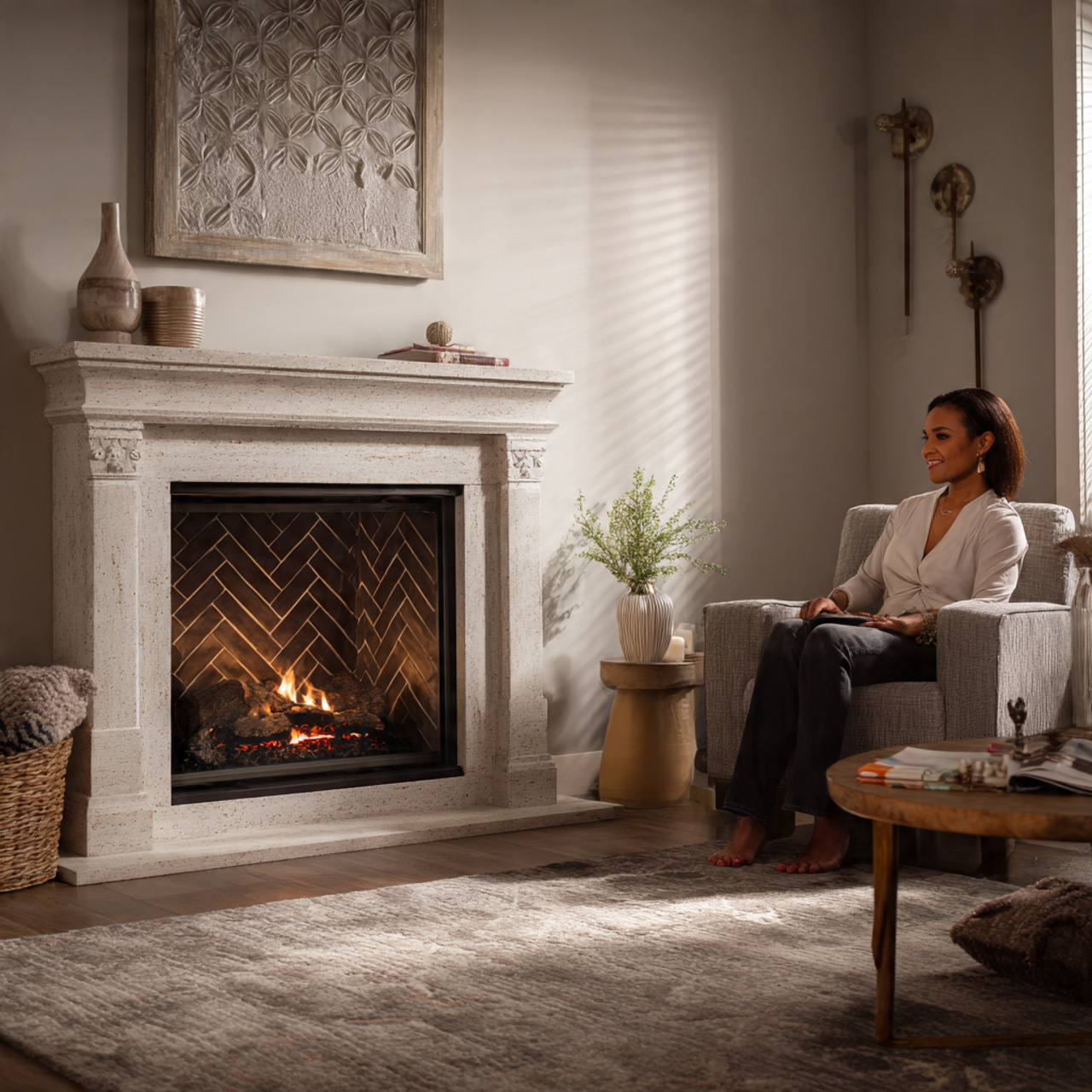 25 Fireplace Ideas That Instantly Transform Your Home with Warmth & Style 22 highly realistic living room scene of fireplace 2