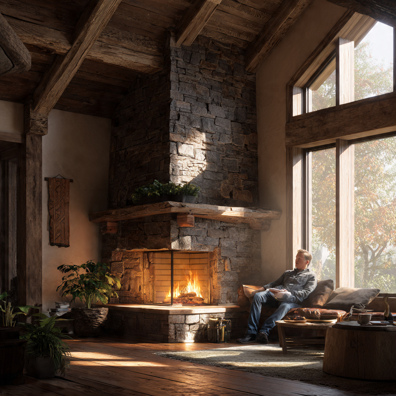 25 Fireplace Ideas That Instantly Transform Your Home with Warmth & Style 9 highly realistic living room scene of fireplace