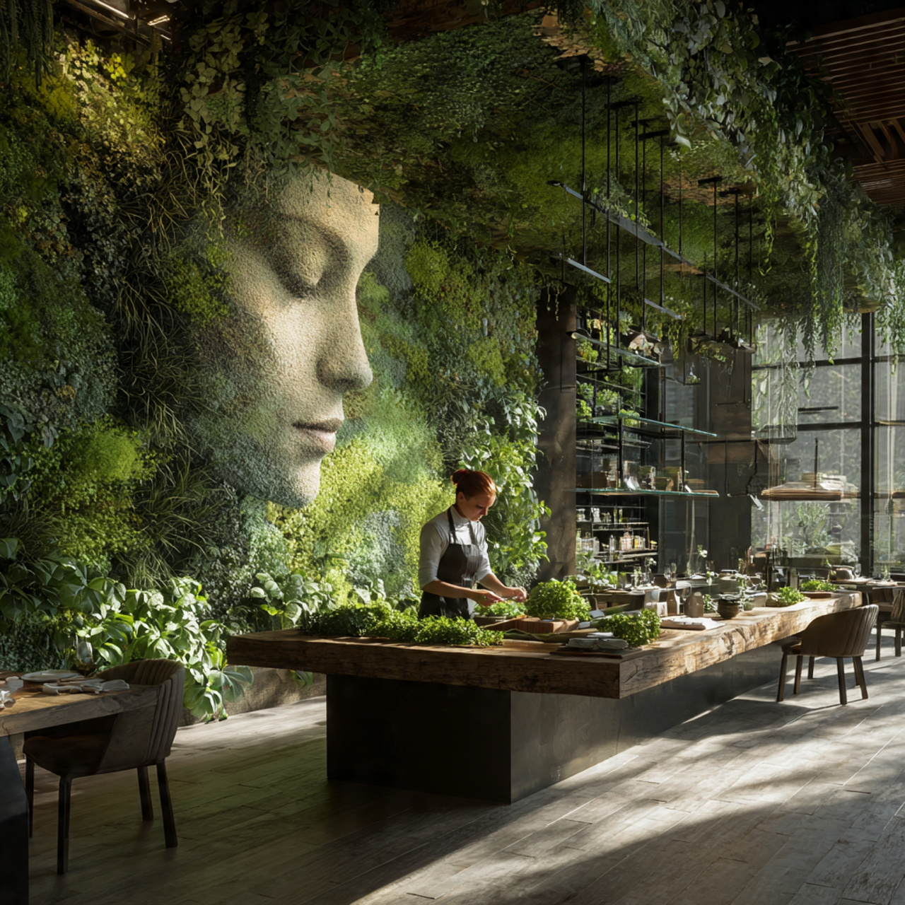 25 Creative Dining Room Wall Decor Ideas to Elevate Your Home 19 lively dining room with a vertical indoor