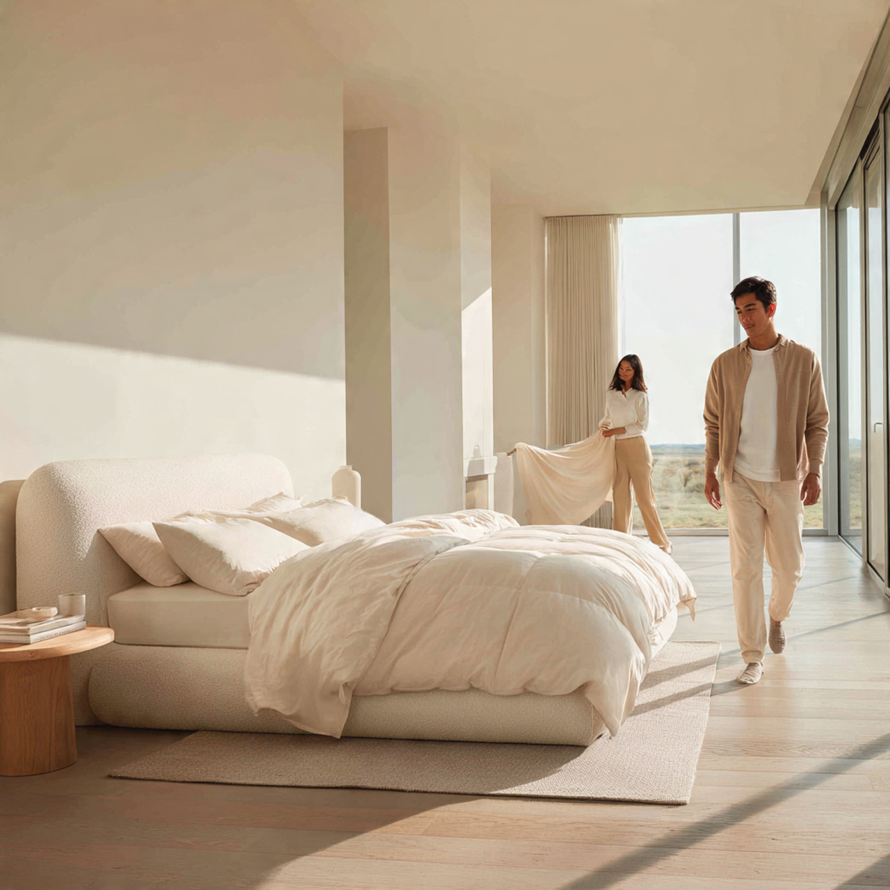 25 Bedroom Layout Ideas for a Stylish, Spacious & Relaxing Retreat 14 minimalist bedroom with wide clear walkways uncluttered