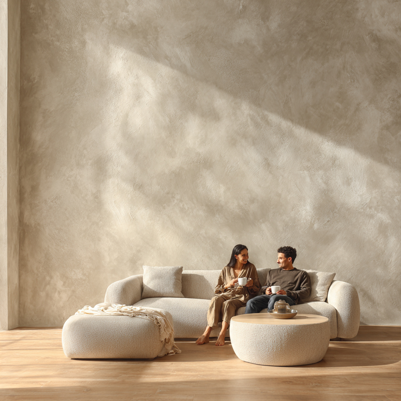 25 Stunning Wall Design Ideas to Transform Your Home 16 minimalist living room featuring monochromatic limewash wall