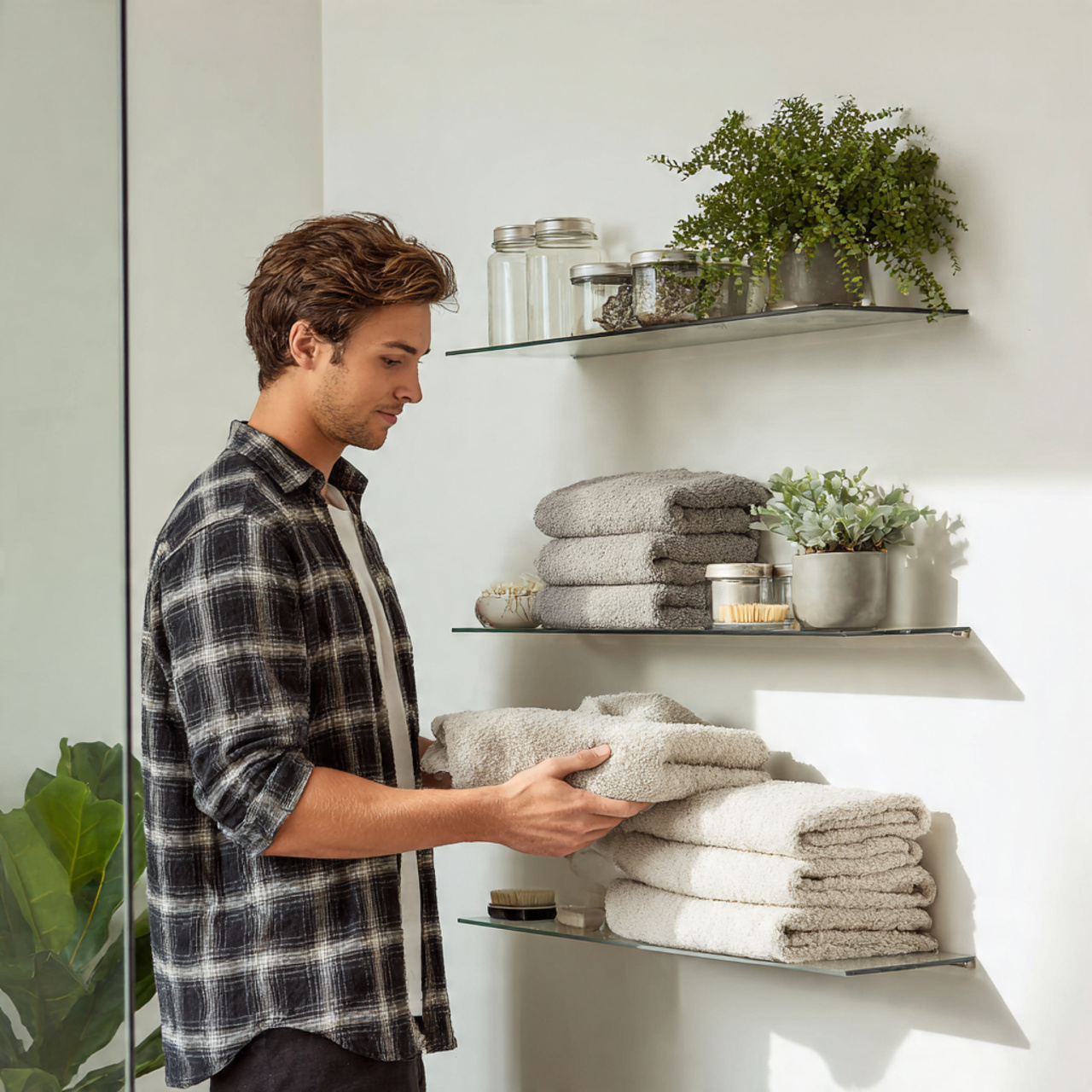 25 Bathroom Ideas for Stunning, Functional & Modern Bathrooms 19 modern bathroom ideas with open shelf display
