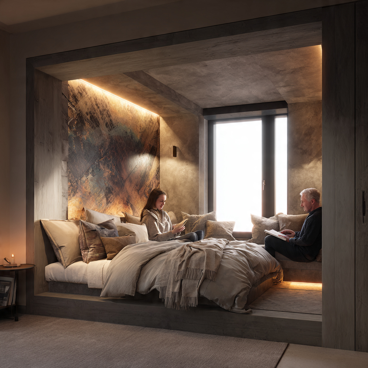 25 Bedroom Layout Ideas for a Stylish, Spacious & Relaxing Retreat 11 modern bedroom featuring a recessed alcove bed