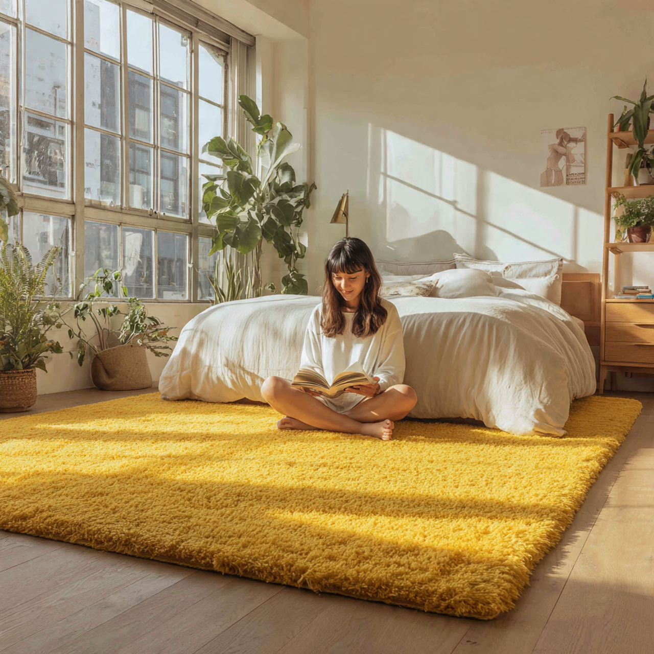 25 Yellow Bedroom Ideas: Bright, Cheerful Designs for a Sunny Sanctuary 6 modern bedroom with a bold canary yellow