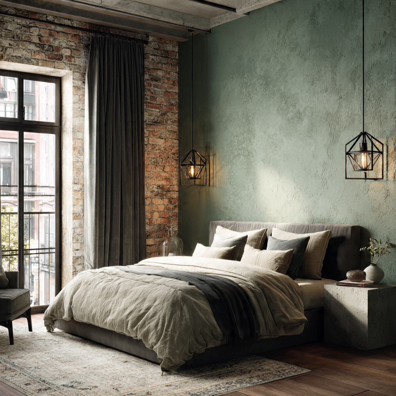 25 Sage Green Bedroom Ideas: Calm, Stylish & Inspiring Designs 5 modern bedroom with a deep sage green